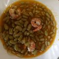 El cooksnap de Teresa Fernández cuando hizo Alubias verdinas con langostinos.
