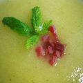 El cooksnap de Eva Espinosa cuando hizo Sopa fría de melón y menta.