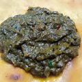 Hayat Akber Khan's cooksnap of when they made Mooli ke patton ka Saag.