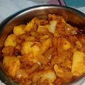 pari dixit's cooksnap of when they made Recipe of aloo pyaaj ki subji.