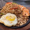 Roli Srivastava's cooksnap of when they made Spicy Chilli Garlic Prawn Noodles.