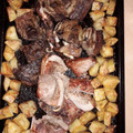 El cooksnap de Mariana R. Ruiz cuando hizo Asado de tira al horno con papas.