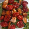 El cooksnap de Javi cv cuando hizo Ensalada de espinacas de la huerta española con salmón a la plancha.