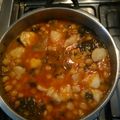 El cooksnap de Pili Santos cuando hizo Garbanzos con bacalao y espinacas.