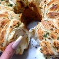 El cooksnap de mica Hernandez cuando hizo Pan Libro saborizado con queso, Ajo y perejil.
