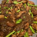 Cooksnap MocQue semasa beliau membuat Daging Goreng Bersama Kacang Panjang.