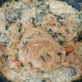 El cooksnap de Sandra cuando hizo Pollo a la “Toscana”.