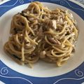 il Maria Rosa Stancampiano quando ha preparato Spaghetti al limone con tonno e cipolla