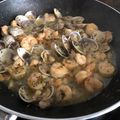El cooksnap de toñi cuando hizo Cazuela de almejas y gambas al ajillo.