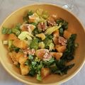 Cooksnap από nitsa στη συνταγή Πράσινη σαλάτα με πορτοκάλι, καρύδια και βινεγκρέτ πορτοκαλιού
