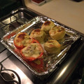 El cooksnap de Mario R. Rondón cuando hizo Pimientos rellenos de tocino, queso y huevo.