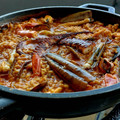 El cooksnap de Carlos Pérez Barrera cuando hizo Arrocito meloso de 🐟 pulpo 🐙 y mariscos.