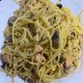El cooksnap de Elena Gutiérrez Zornoza cuando hizo Espaguetis con salmón fresco.