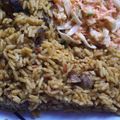 Ameenah Saidu's cooksnap of when they made Jollof rice and colslow.