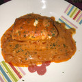 El cooksnap de Mónica cuando hizo Bacalao al coñac.