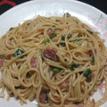 El cooksnap de caritocomisso cuando hizo Fideos con crema, panceta y verdeo🍝🤤.