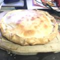 El cooksnap de Marce Reina cuando hizo Tarta de jamón y queso.