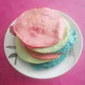 El cooksnap de Makwa Ikwa cuando hizo Tortitas americanas (pancakes) de colores.
