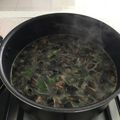 El cooksnap de Mike Aranda cuando hizo Caldo de Hongos Portobello.
