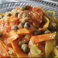 El cooksnap de Natalie camargo cuando hizo Tagliatelle de calabacín con salsa de tomate y verduras.