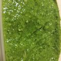 El cooksnap de Ari cuando hizo Salsa pesto con anacardos.