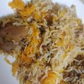 Hušbân Bhâttī's cooksnap of when they made Alu mattar Biryani.