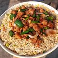 Saba Butt's cooksnap of when they made Restaurant style Kung Pao with roasted peanuts.