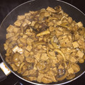 El cooksnap de Marta cuando hizo Tofu con pollo y setas.