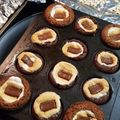 Chef Mommy Nessa's cooksnap of when they made Peanut butter Smore cookies.
