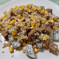 El cooksnap de Daniel González cuando hizo Arroz frito con pitaya.