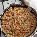 El cooksnap de Miki Polidoro cuando hizo Wok de verduras y carne.