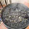 El cooksnap de Pepe De La Blanca cuando hizo Arroz negro con calamares y gambas.
