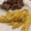 El cooksnap de El Sueño Del Pibe cuando hizo Papas fritas con huevo revuelto.