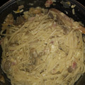 El cooksnap de Teresa Vicente cuando hizo Tallarines con auténtica salsa carbonara (sin nata).