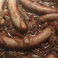 El cooksnap de Los Cocinomanos cuando hizo Salchichas Frescas al vino Blanco 🍷.