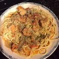 Marie Barton's cooksnap of when they made Spicy Shrimp Scampi.