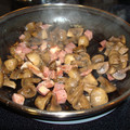 El cooksnap de carme castillo cuando hizo Champiñones con jamón.