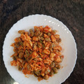 El cooksnap de Melanio Esteban cuando hizo Habas baby salteadas con huevo, jamón y tomate.