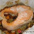 Cooksnap από evid. στη συνταγή Σολωμός με λαχανικά στο φούρνο