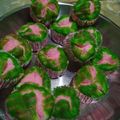 Cooksnap dari Xiau Xi untuk resep Bolu kukus mekar motif semangka