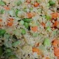 El cooksnap de Elisa Reig cuando hizo Tabulé de langostinos con nísperos y edamame.
