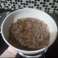 Nining Purwasih's cooksnap of when they made Japanese Beef with Rice 牛丼.