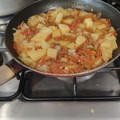 El cooksnap de Renato Garcia cuando hizo Caldillo de papas con machaca (carne seca).