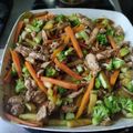 El cooksnap de Ninoska Arias cuando hizo Chop suey de calabacín salteado con milanesa de pollo.