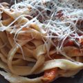 El cooksnap de Sabina Faure cuando hizo Fideos caseros al huevo.