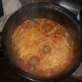 El cooksnap de Mariana Aravena cuando hizo Fideos con tuco y albóndigas! !.
