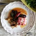 El cooksnap de Luis Gym Zumba cuando hizo Carne al horno con tocino y champiñones salteados | Método Grez•.