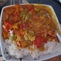 El cooksnap de Raúl Gómez cuando hizo Pollo al curry ligero, con guarnición de arroz.