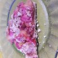 El cooksnap de Mónica cuando hizo Crumble de manzana con moras.