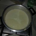 El cooksnap de Alex cuando hizo Sopa crema de cebolla y papa.